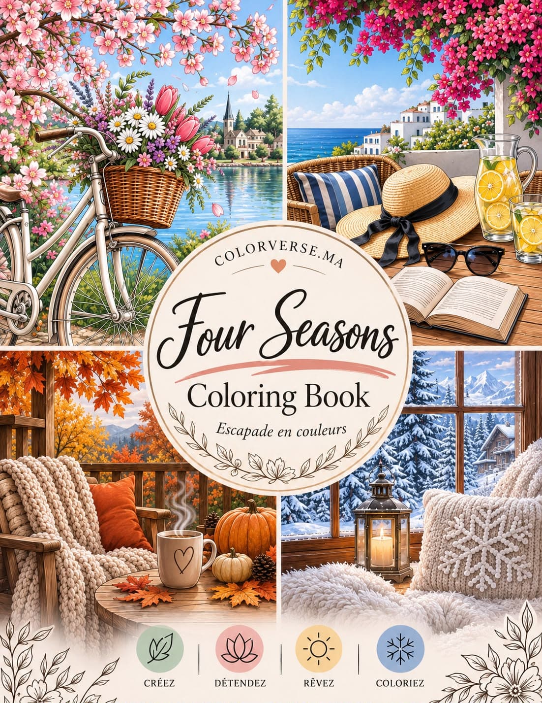 Carnet de coloriage Four Seasons — COLORVERSE.MA